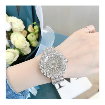 DOM New women's watch fashion luxury with brick watch women's stainless steel silver strap women's quartz watch 2