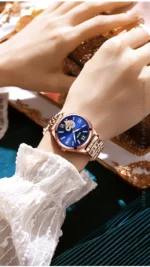 DOM Luxury Watch Fashion Watch Women's Casual Love Blue Women's Watch 5