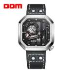 DOM WATCH MAN Fashion Creative Chronograph Calendar Quartz Skeleton Punk Wind Waterproof Men's Watch Free Shipping 4