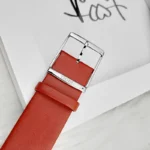 DOM Leather Strap 22mm Silver Metal Buckle Women's strap fits LP-205 2