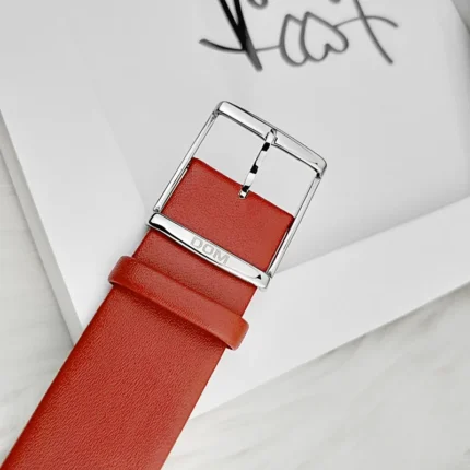 DOM Leather strap 22mm Silver Metal buckle Women's watch strap LP-205 1