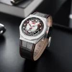 DOM Original Men's Waterproof Quartz Fashion Business Watch for MEN Top Brand  Leather Strap Unique Tiger Dial Design Watch 4