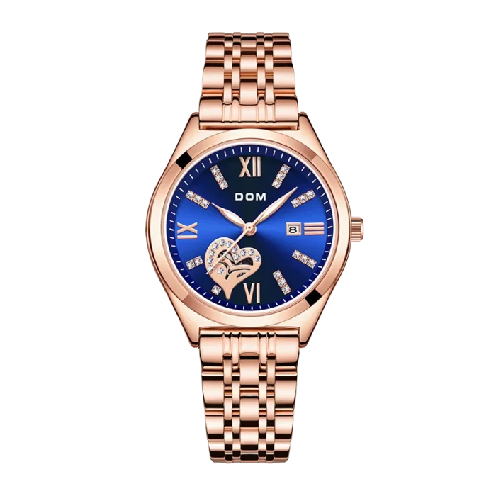 DOM Luxury Watch Fashion Watch Women's Casual Love Blue Women's Watch 6