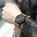 DOM Trend Concept New Personality Men's Watch Creative Scrolling Pointer magnetic force Fashion watch for men Waterproof 3