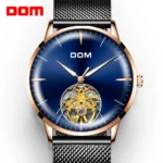 DOM Watch Men Automatic Self-Wind Stainless Steel Luxury Brand 3ATM Waterproof Fully Automatic Mechanical Watch Male M-1268GK-2M 1