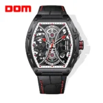 DOM New Fashion Skeleton Punk Style Quartz Chronograph Men's Watch Waterproof Watch Men's Clock M-1388 1