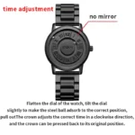 DOM Trend Concept New Personality Men's Watch Creative Scrolling Pointer magnetic force Fashion watch for men Waterproof M-1345 6