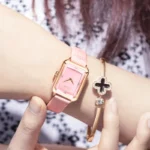 DOM Watch Ladies Fashion Casual Retro White small square plate ladies watch G-1370 5