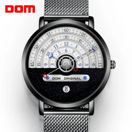 DOM Creative fashion casual men's watch waterproof sports quartz luxury chronograph watch men 2