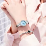 DOM Blue  Ladies Watch Women Creative Steel Ladies Bracelet watches for women Clock Relogio Feminino Montre Femme 3