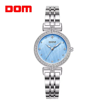 DOM Blue  Ladies Watch Women Creative Steel Ladies Bracelet watches for women Clock Relogio Feminino Montre Femme 1