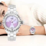 DOM Brand Fashion Watch Women Luxury Ceramic Wristwatch Women Dress Watch Casual Ceramic Clock Relogio Feminino T-598K 2