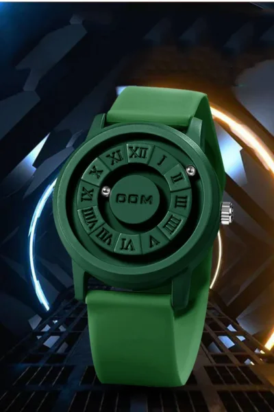DOM trend personality high-tech couple neutral watch Creative roller pointer magnetic men's and women's fashion waterproof watch