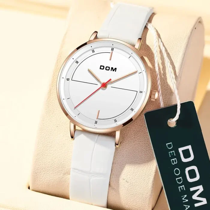 DOM 1547 Women’s Luxury Steel Watch – Classic Waterproof Roman Dial - Image 4