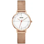 DOM 1547 Women’s Luxury Steel Watch – Classic Waterproof Roman Dial