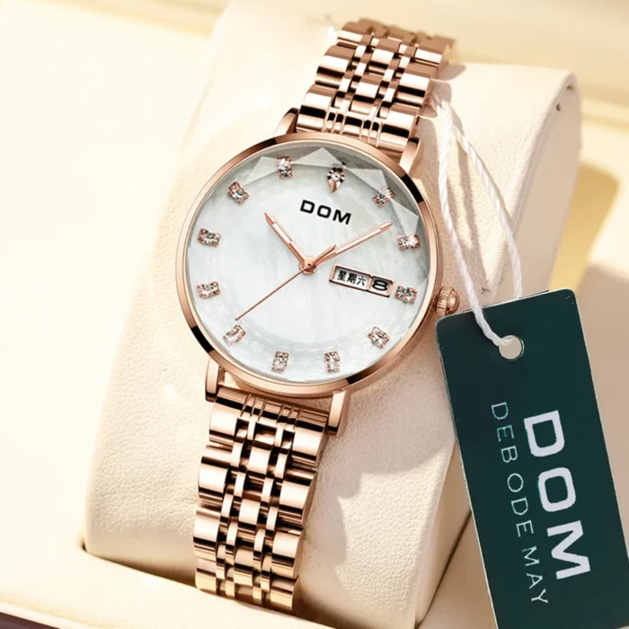 DOM 1676 Women’s Luxury Diamond Quartz Watch - Image 3