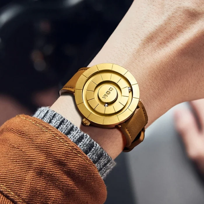 DOM 1753 Men’s Magnetic Scrolling Beads Quartz Watch - Image 4