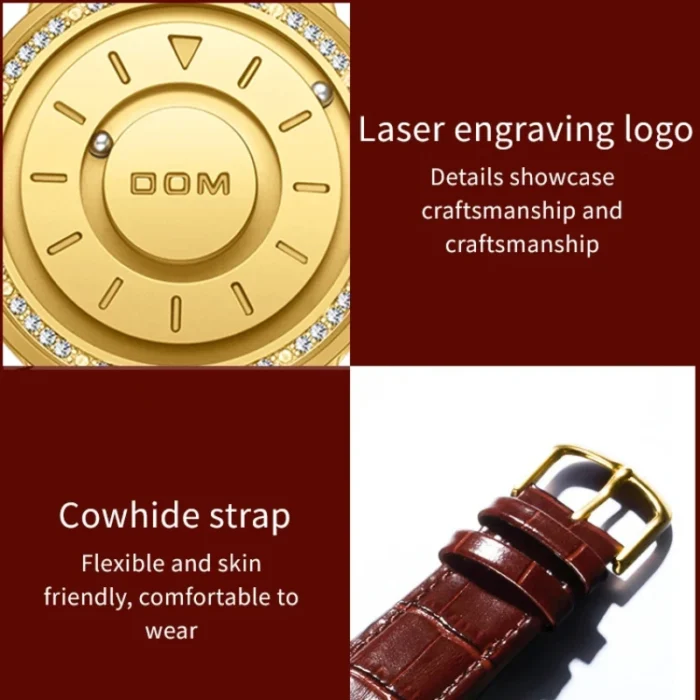 DOM 1758 Women’s Magnetic Roller Pointer Watch - Image 6