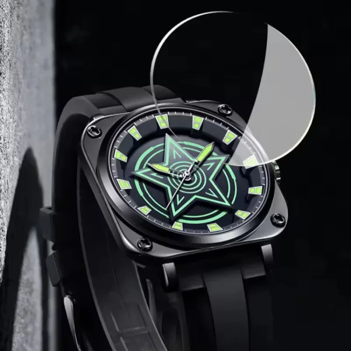 DOM 1765 Men’s Fashion Watch – Rotating Pentagram, Luminous, Waterproof - Image 4
