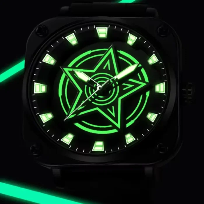 DOM 1765 Men’s Fashion Watch – Rotating Pentagram, Luminous, Waterproof - Image 6