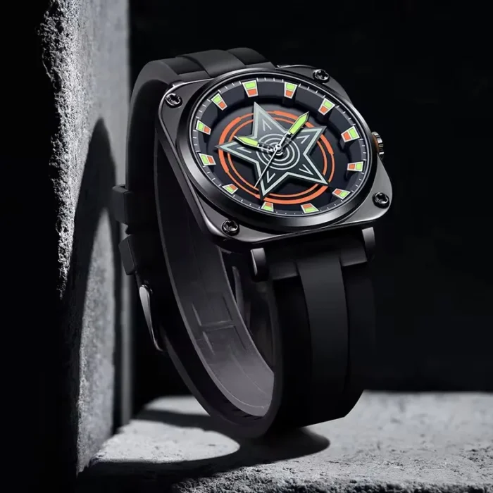DOM 1765 Men’s Fashion Watch – Rotating Pentagram, Luminous, Waterproof - Image 7