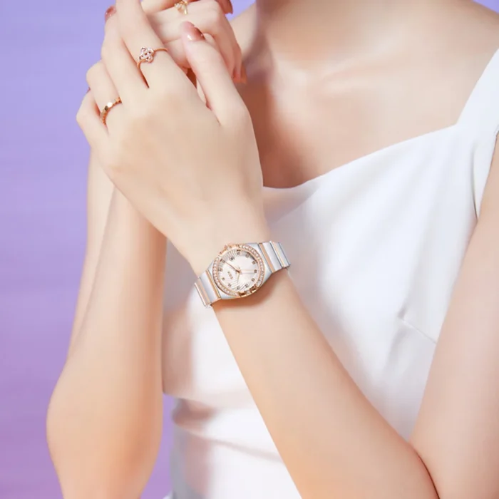 DOM 8818 Women’s Luxury Diamond Inlaid Quartz Watch - Image 5