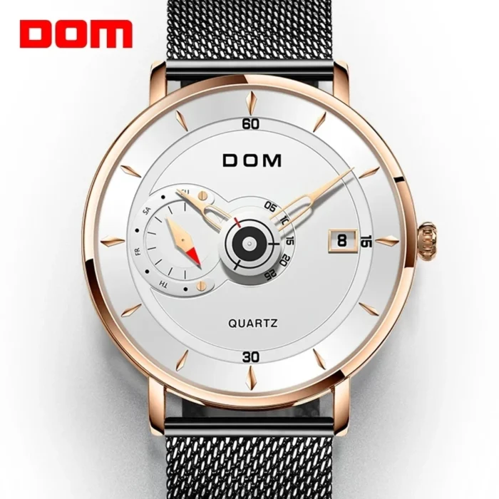 DOM M-1299 Men’s Stainless Steel Sport Quartz Watch - Image 2
