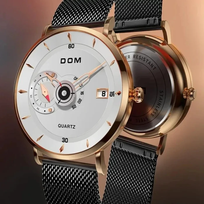 DOM M-1299 Men’s Stainless Steel Sport Quartz Watch - Image 4