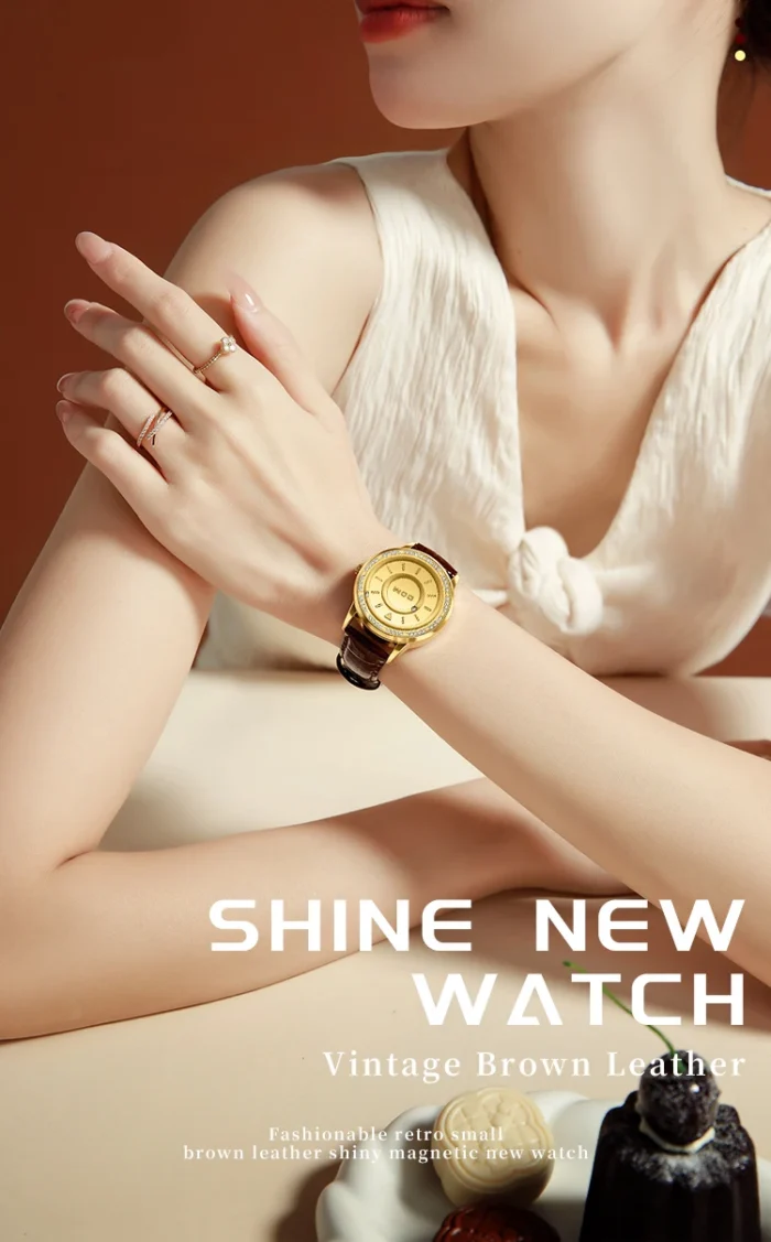 DOM 1758 Women’s Magnetic Roller Pointer Watch - Image 4