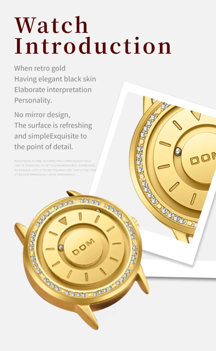 DOM 1758 Women’s Magnetic Roller Pointer Watch - Image 3